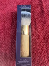 tarte High-Performance Naturals The Buffer Foundation Brush - Bamboo, Beige NIB