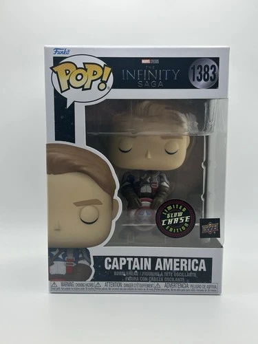 Funko Pop! Marvel - Captain America (Glow Chase) #1383 - Upper Deck Exclusive