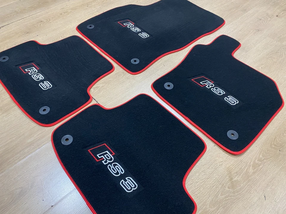 RHD Luxury Floor Car Mats for Audi RS3 2013-2018 8V , Set of 4 , Made to Order Foto 3 de 4