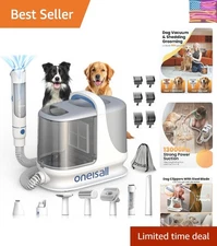 All-in-One Dog Grooming Vacuum with 3 Suction Levels & 6 Guard Combs Included