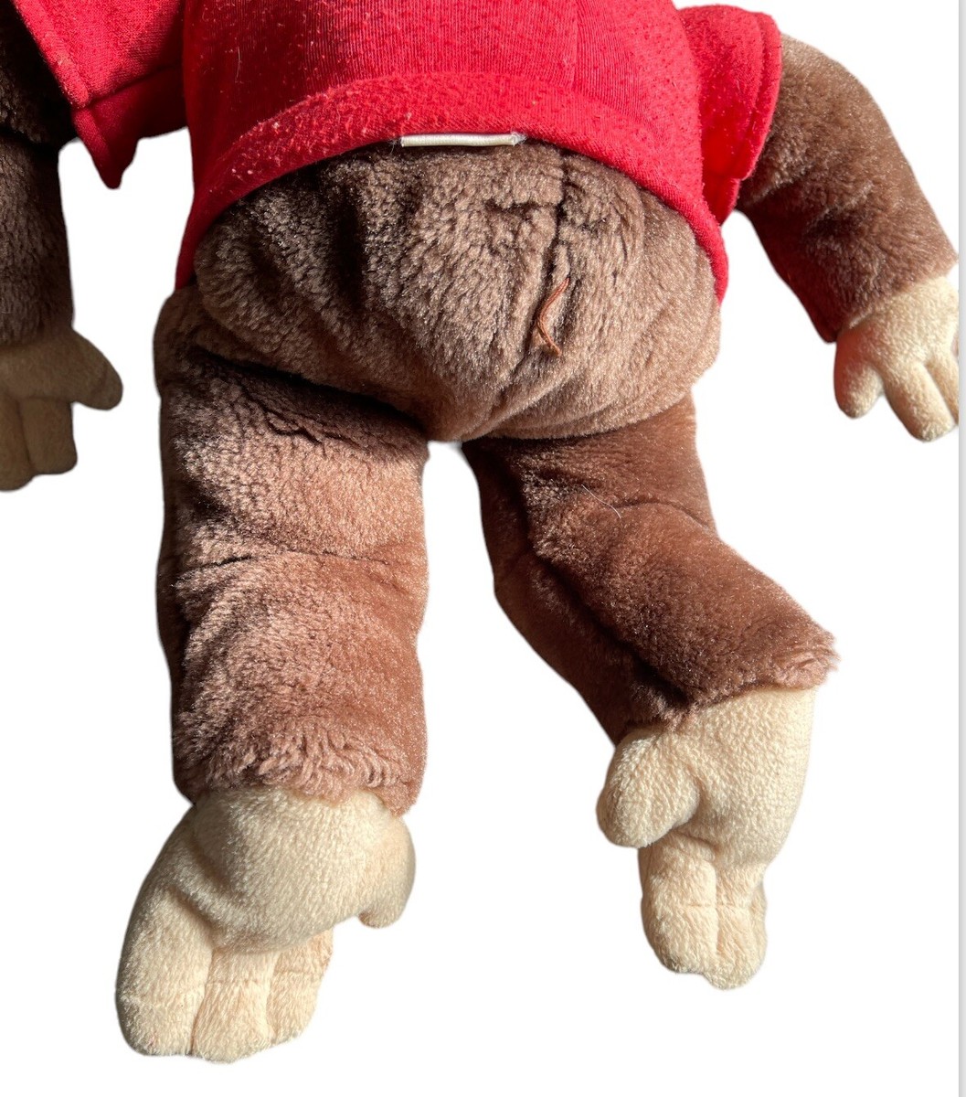 Gund Curious George Monkey Vintage Plush Stuffed Animal Red