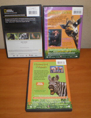 【中古】World's Wildlife Adventures [DVD] [Import] Lot of 3 Nat'l Geographic Really WILD ANIMALS * Farmyard, Safari