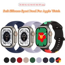 Silicone Band Strap For Apple Watch iWatch Series Ultra 2 SE 10 9 8 7 6 38-49mm