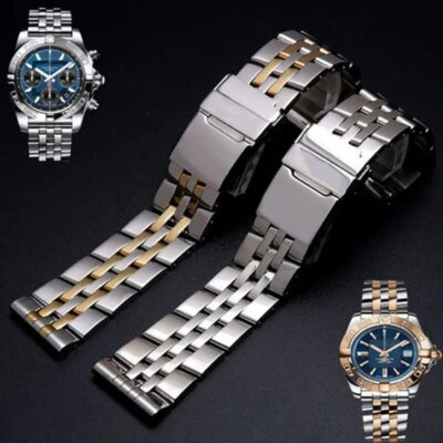 22 24 mm Edelstahl Uhrenarmband Armband für Breitling A49350 AB042011 Armband