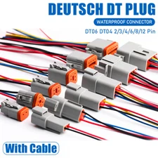 Deutsch Automobile Waterproof Connector DT04 DT06 Electrical With Wire Plug Kit