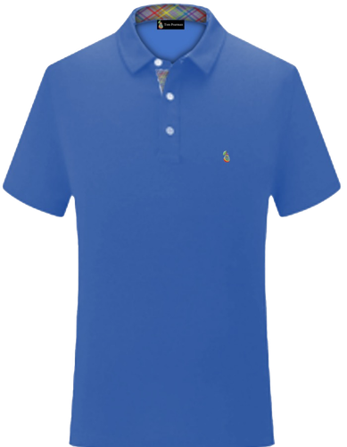 Men's Polo Shirt, Black, Aqua Blue, Royal Blue, Coral Red, Avocado Green - Picture 7 of 13