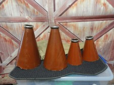 VTG Megaphone set w canvas bag College Highschool Crew CHEER 11" 7"