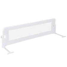 COSTWAY Foldable Bed Rail Toddlers 152cm Swing Down Baby Bed Guard Rail-White