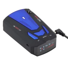 USA NEW Car Anti-Police Radar Detector Voice Alert Laser V7 LED Blue OE