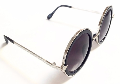 Huge Big Oversized XXL Metal Round Oval Frame Women Sunglasses Fashion Shades - Picture 3 of 8