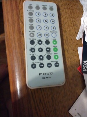 PDVD RC-1810 Portable DVD Player Remote Control Mintek, Insignia, Magnavox, Init