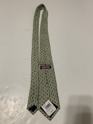 Vineyard Vines Bobbing For Apples Moonshine Green Silk Boys Tie New NWT - Picture 7 of 12