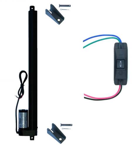 WindyNation 12V Linear Actuator + UP Down Switch + Mounting Brackets 225 lb Lift - Picture 12 of 14
