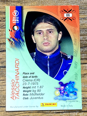 Free Shipping! Panini 2002 FIFA World Cup Card No.86 Alessio