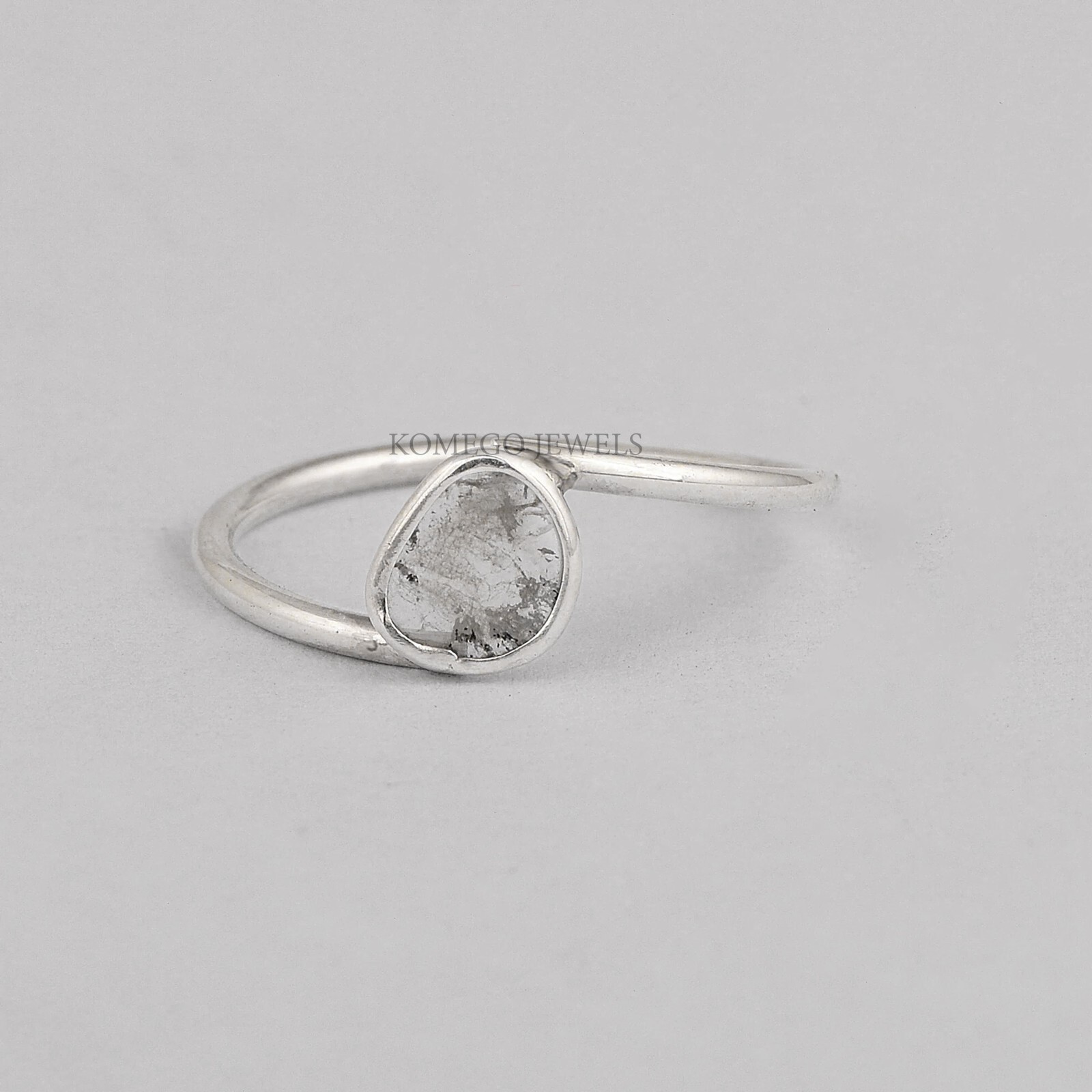 Elegant Natural Polki Diamond Wrap Ring, Ideal Gift for Her