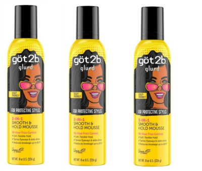 BL Got 2B Glued 2-In-1 Smooth & Hold Mousse 8oz each *Three Pack*