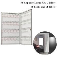 96 Keys Hooks Wall Mounted Key Management Safe Box Locker Key Cabinet Lockable