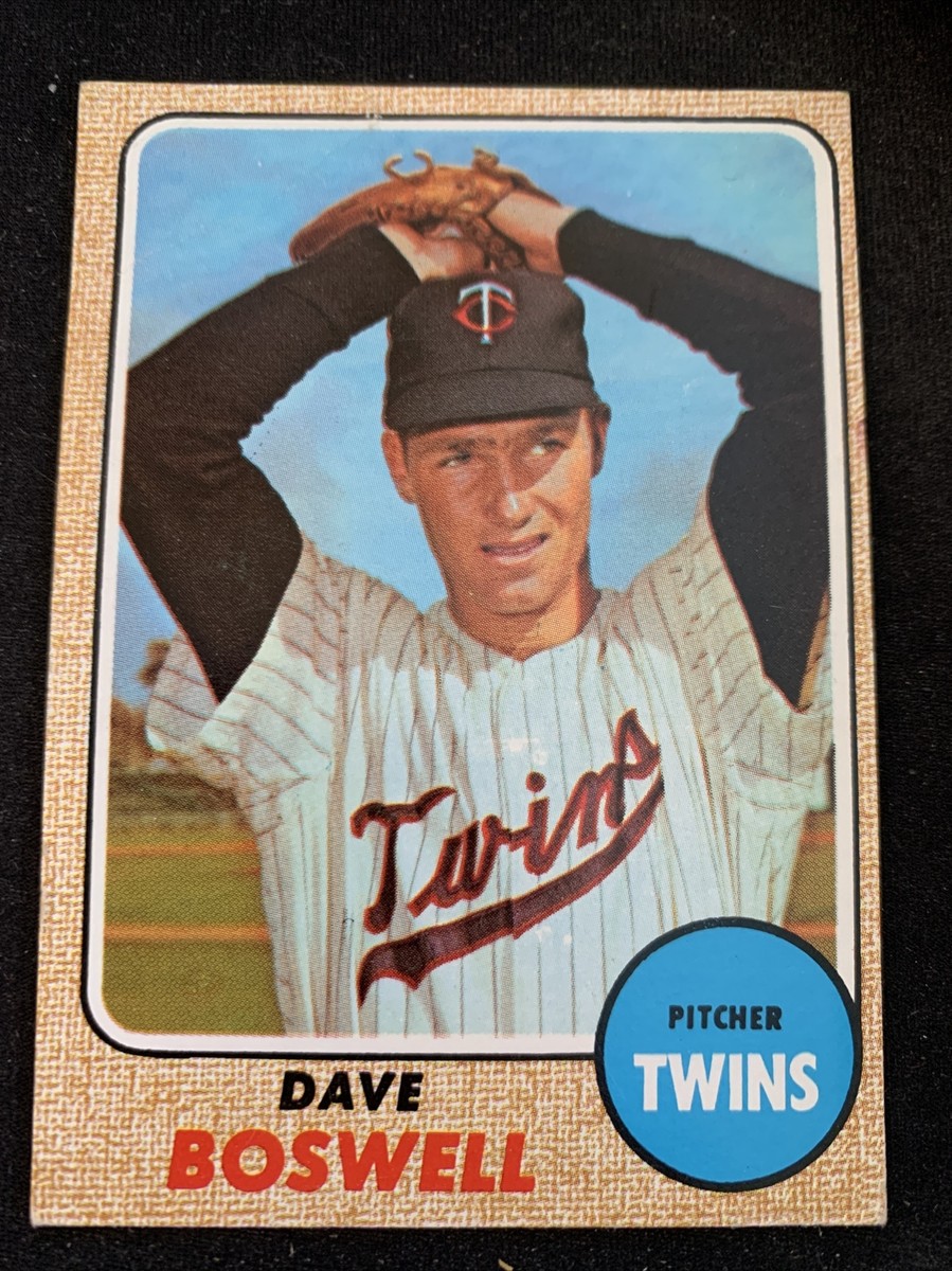 1968 Topps Baseball Card #322 Dave Boswell Minnesota Twins Ex Free