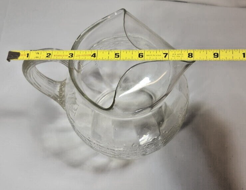 Vintage Krug & 12 Tassen Koolaid Stil Klar Pressglas Krug mit angewandtem Griff - Bild 11 von 18