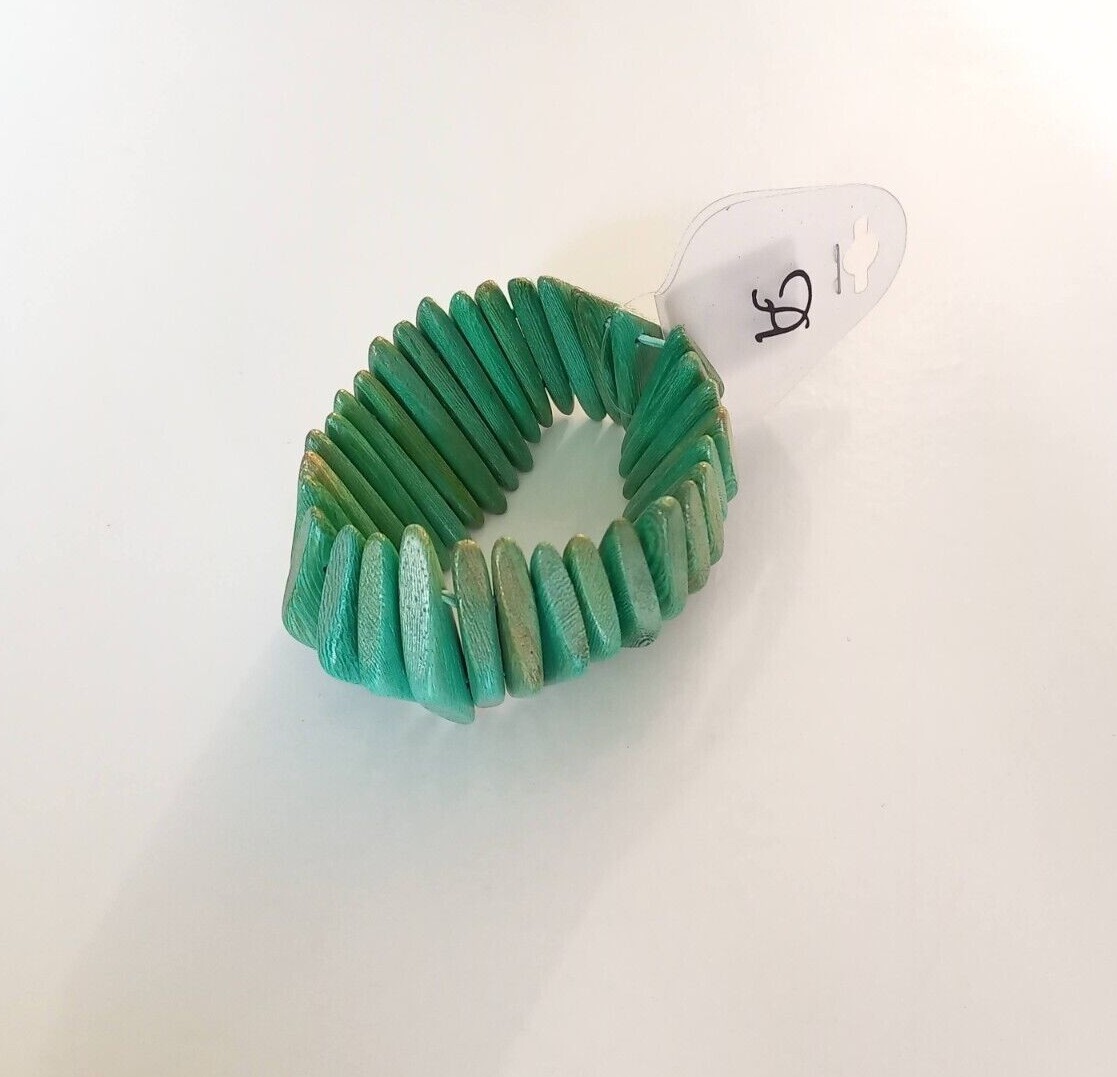 Bracelet Atoll Palme En Bois Et Métal - Coloris Marron Foncé Et Argenté, Neuf Avec étiquettes
