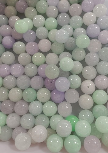 1 pz Bracciali fai da te gioielli perline di giada naturale verde giadeite 15,6 mm - Foto 2 di 8