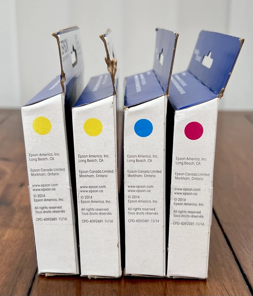 Epson 220 Lote (2) Amarillo; (1) Magenta; (1) Cartuchos de Tinta Color Cian ¡NUEVO! EXP. 2025 Foto 3 de 4