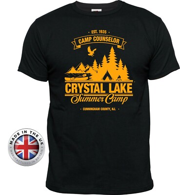 T-Shirt Friday The 13th Jason Crystal Lake schwarz Herren Unisex + Damen passend
