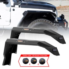 For 2018-2025 Jeep Wrangler JL JLU Gladiator JT Fender Flares Front Heavy Steel