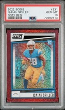 2022 ISAIAH SPILLER Panini Score Football Red Dots #331 RC /499 L.A. Chargers