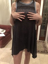 NWT Free People Washed Black Dress Size Small $88 Style F48OU795