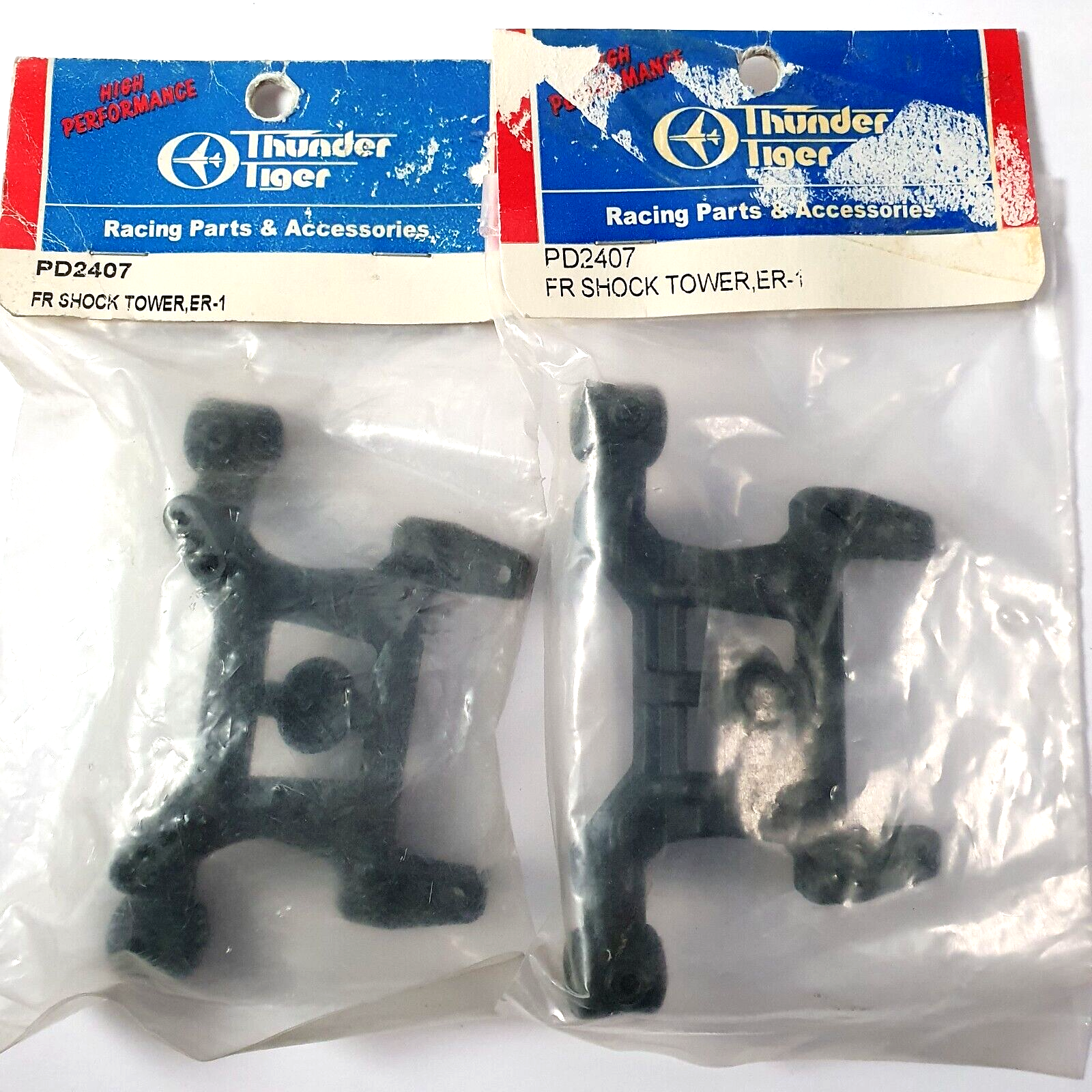2 x Thunder tiger pd2407 Front Shock Towers - ER-1 Vintage RC Spares Suspension