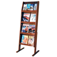 FixtureDisplays Slope 16 Pocket Standing Literature Display
