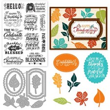 Words Clear Stamps and Dies for Card Making Blessing Words Stamp and Die Sets Th