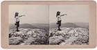 Betty Carlton on Mt. Major, NH #1 - Carlton-Boynton Family Stereoview