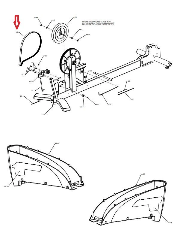 Correa de transmisión de motor elíptica Life Fitness X5 X5i X3i Series 52" 3230301  Foto 3 de 3