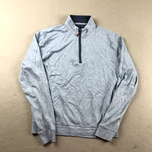 Johnnie O Sweatshirt Mens Small Blue 1/4 Zip Stretch Long Sleeves