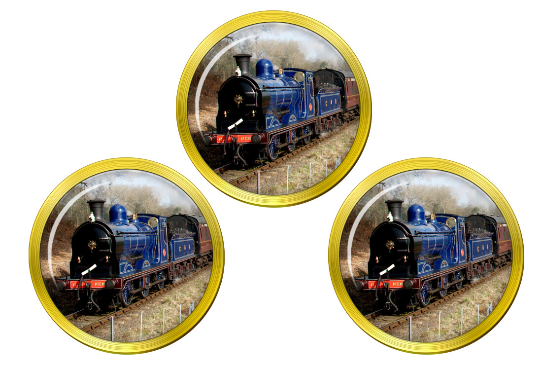 Caledonian Railway 812 Class Steam Locomotive Golf Ball Markers