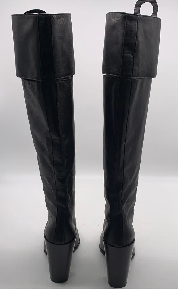  Pierre Hardy Tacón Bota Dividido Cuero Negro Talla 36.5 Foto 4 de 4