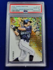 🌟 2022 Topps Pristine Ichiro Suzuki GOLD Refractor #/50 PSA 10 GEM MINT POP 1