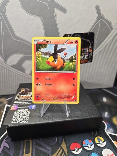 Tepig - 15/114 - Common - Black and White Base - 2011 - Pokémon Card - NM