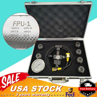 #ad FPU 1 25 Pressure Test Kit Hydraulic Accumulator Nitrogen Charging Filling Kit $162.26