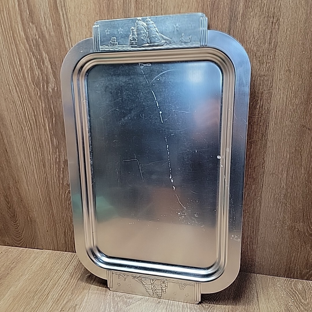 KENSINGTON WARE Aluminum Large Tray TURKEY PLATTER SAILBOAT SHIP