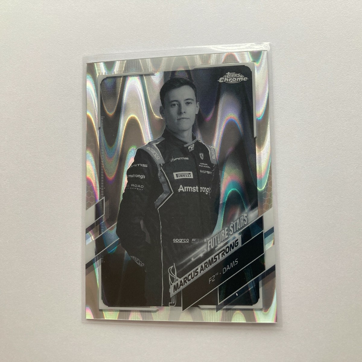 Marcus Armstrong 2021 Topps Chrome Formula 1 F1 B&W RayWave