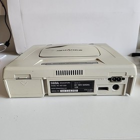 Sega Saturn White Console With Controller And Cables Set Japan Tested Working