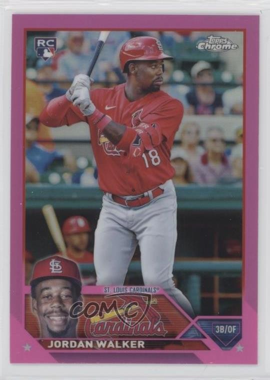 2023 Topps Chrome Pink Refractor Jordan Walker #209 8b5