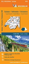 Switzerland South-West (552): Wegenkaart Schaal 1 : 200.000... Sheet map, folded