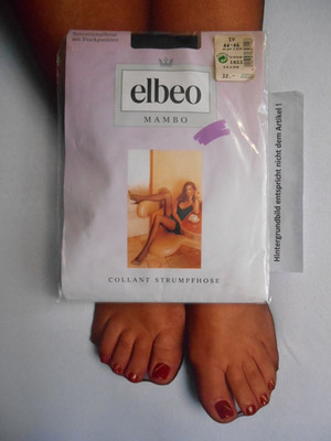 Elbeo Mambo Netz Strumpfhose mit Punkte Gr. 44-46 Marine # 4038