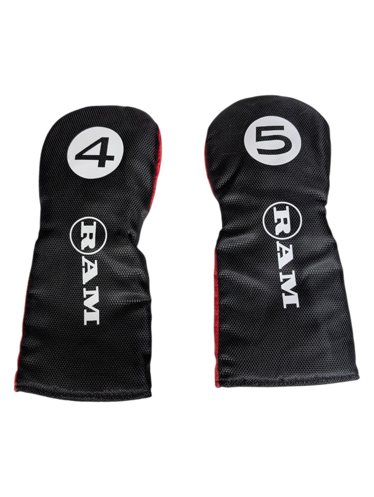 Club Headcovers Set 4 & 5 Black/red Mesh Durable Protective 