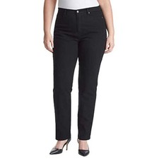 Gloria Vanderbilt Women's Amanda Classic High Rise Tapered 18 Short, Black