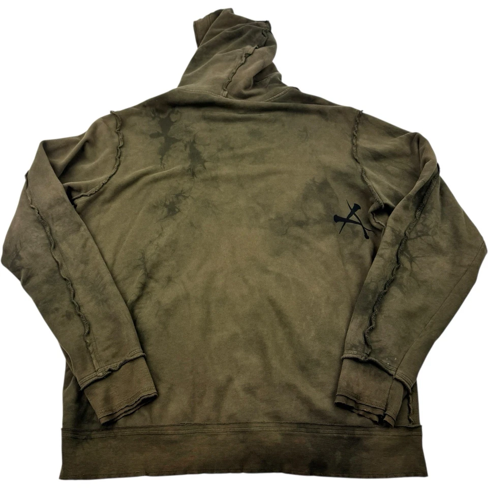 Chaqueta con Capucha Affliction Verde Parca Calavera Cremallera Completa Algodón Para Hombre Grande EE. UU. Foto 2 de 4